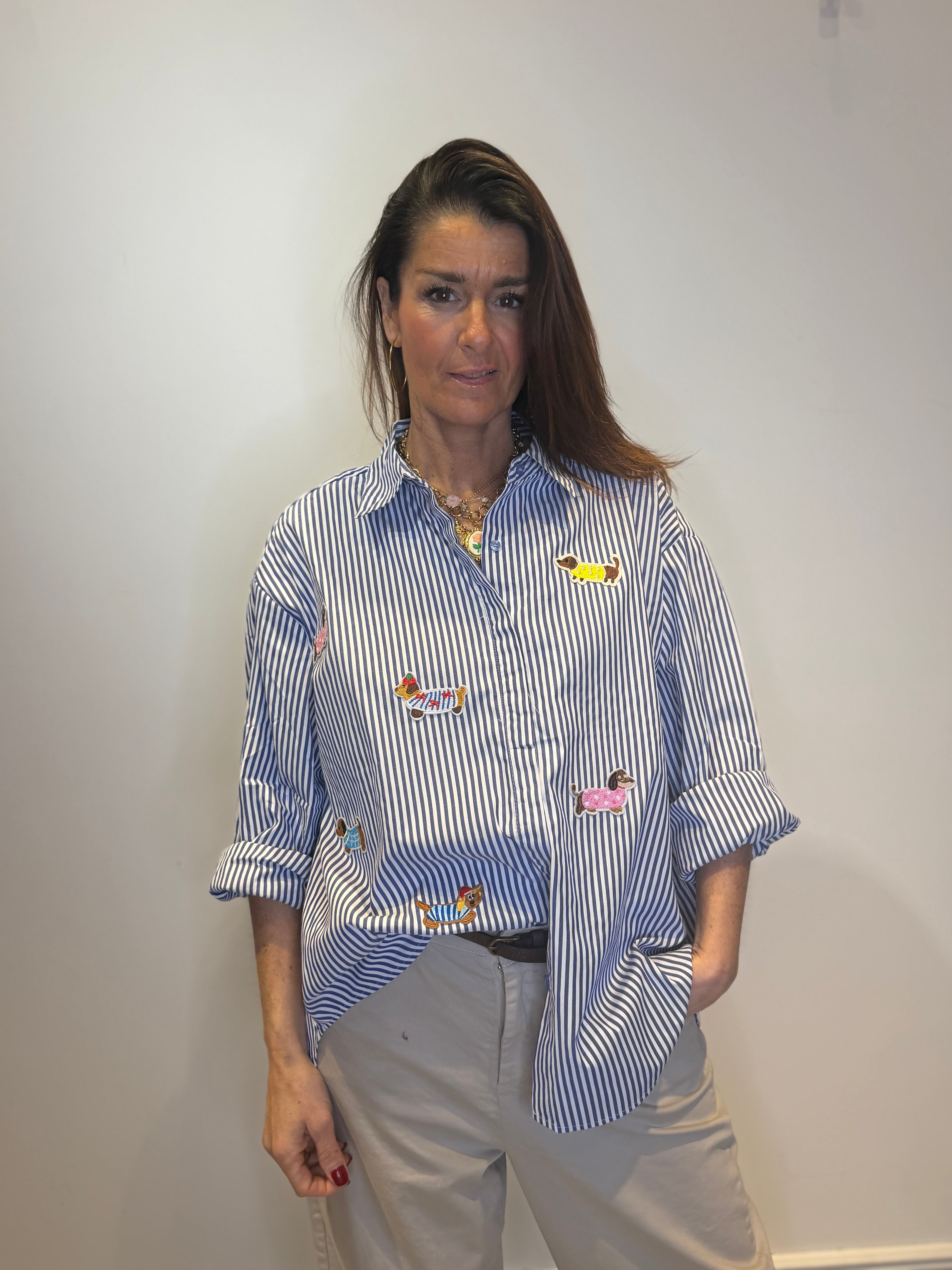CAMICIA DOG RIGATA