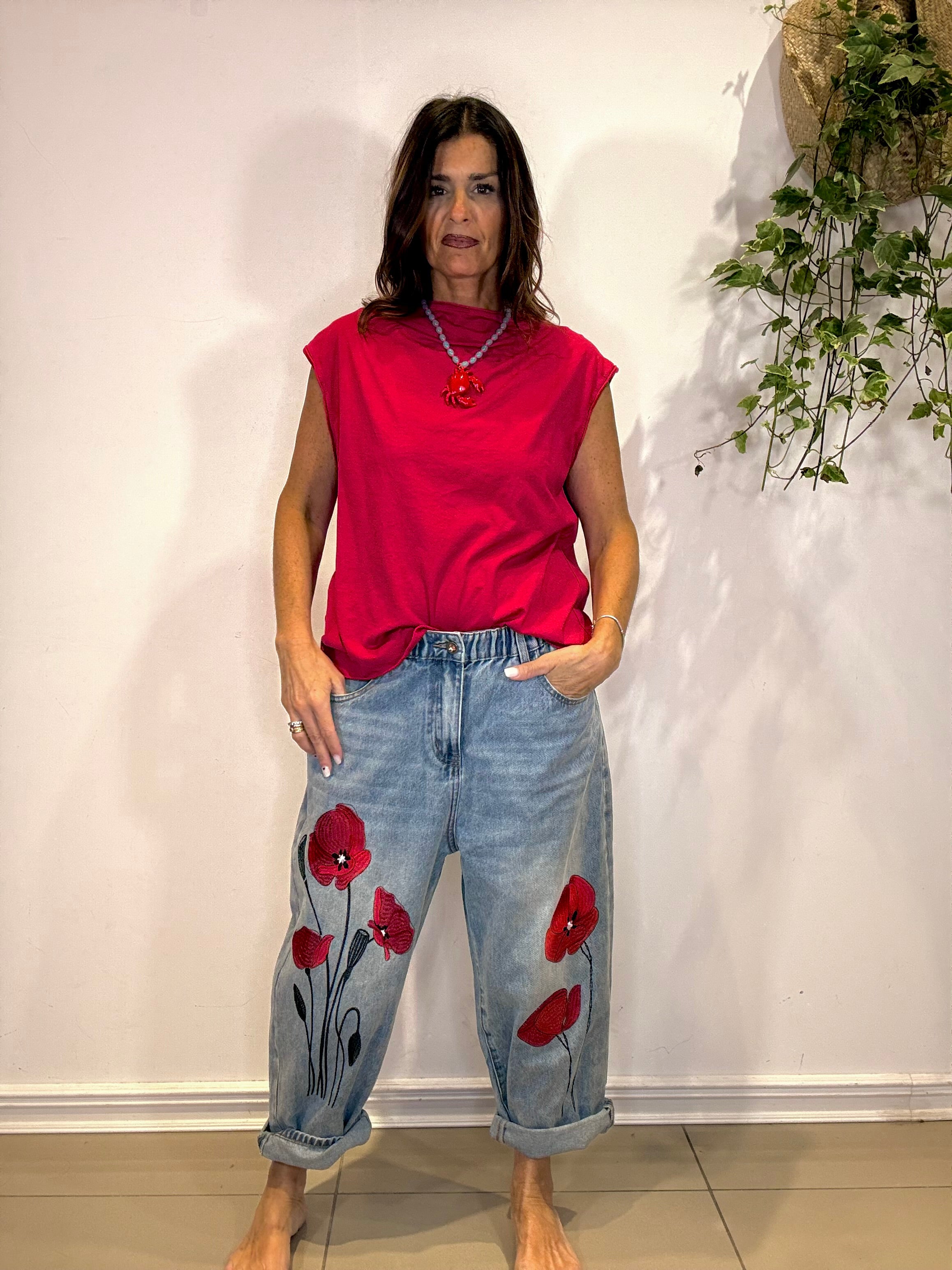 JEANS RICAMO