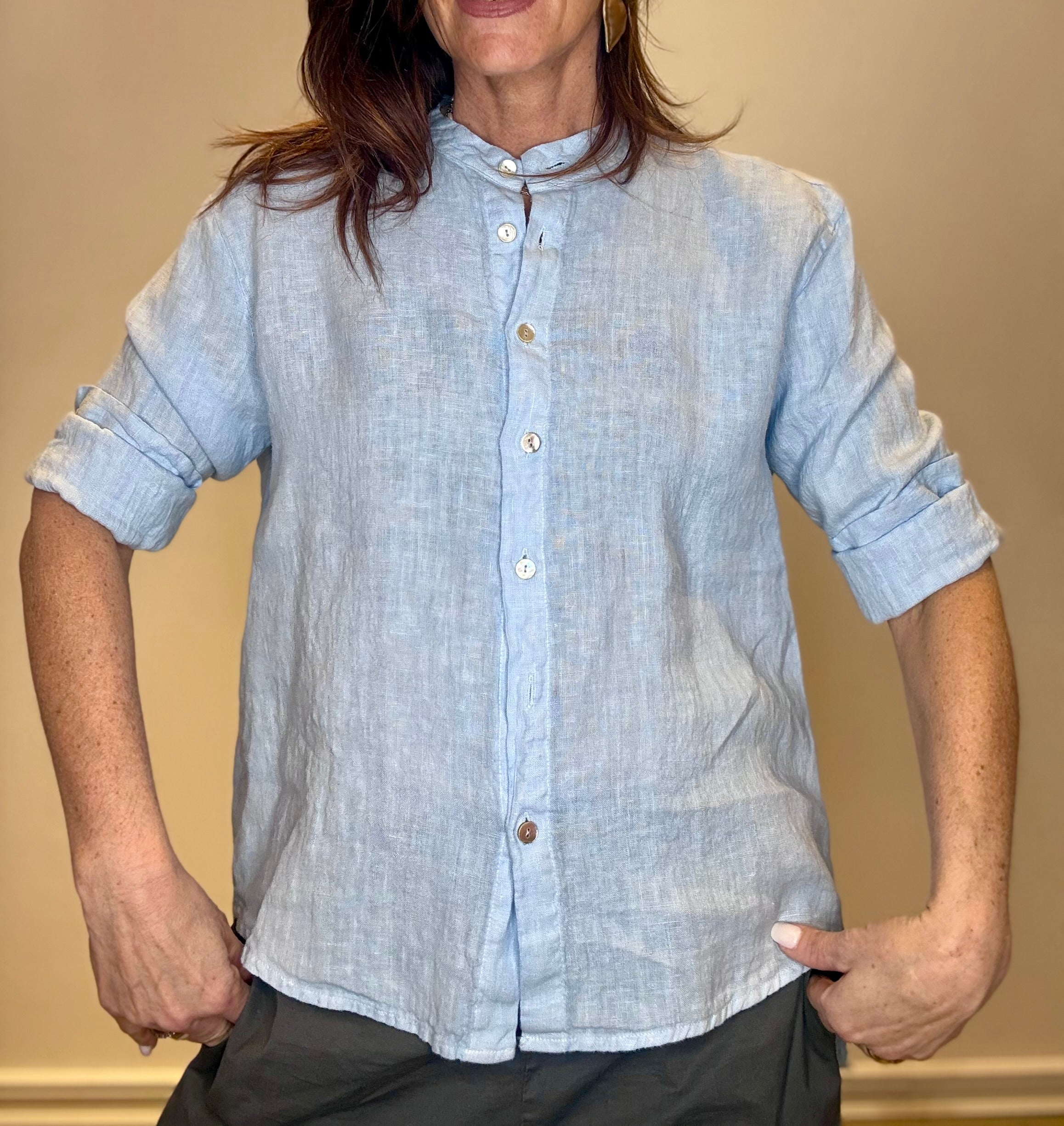 CAMICIA CELESTE