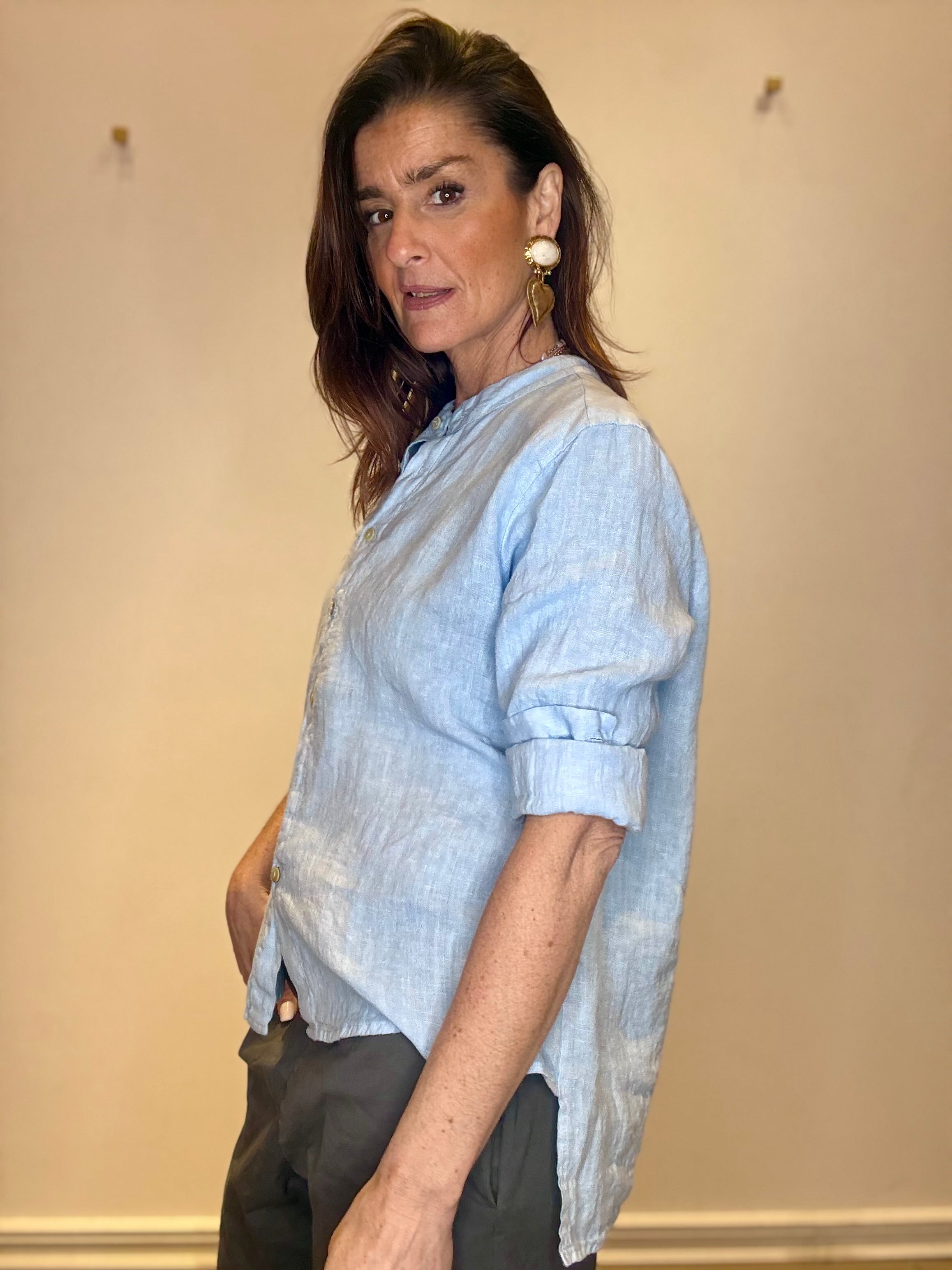 CAMICIA CELESTE