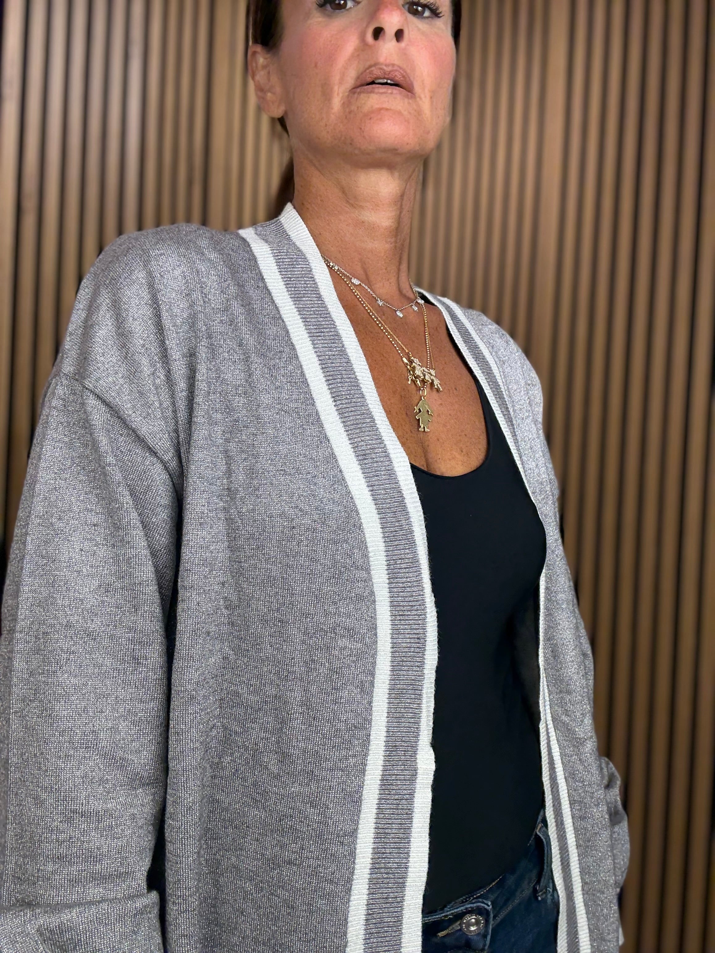 CARDIGAN LUREX