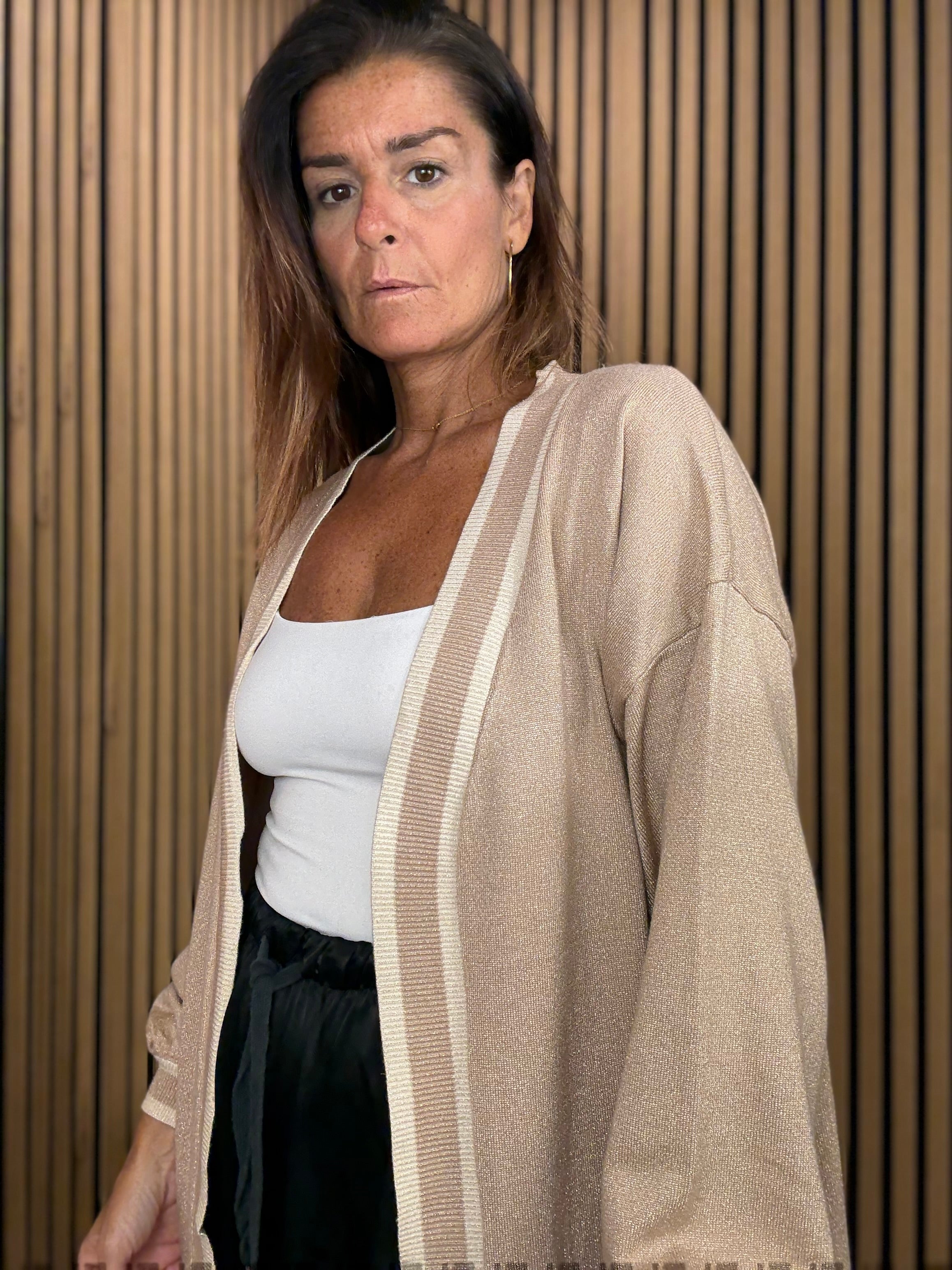 CARDIGAN LUREX