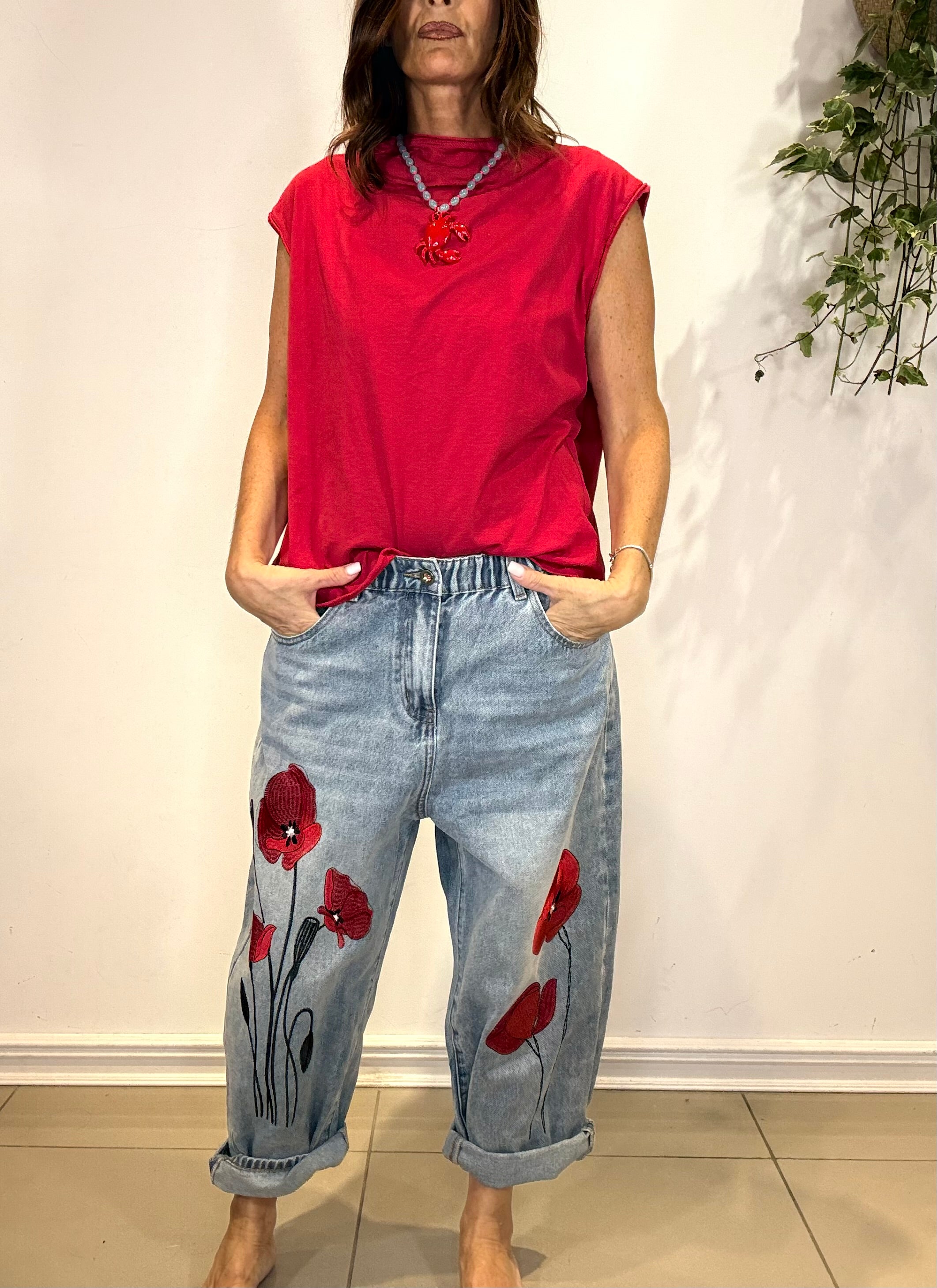 JEANS RICAMO
